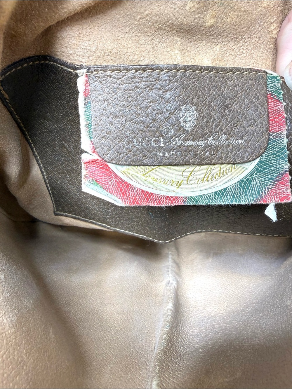 Authentic Gucci brown monogram supreme canvas crossbody bag red green accents GG - Picture 13 of 16